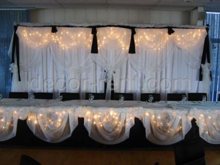 COM Black and White Wedding Backdrop by AP CREATIONS 