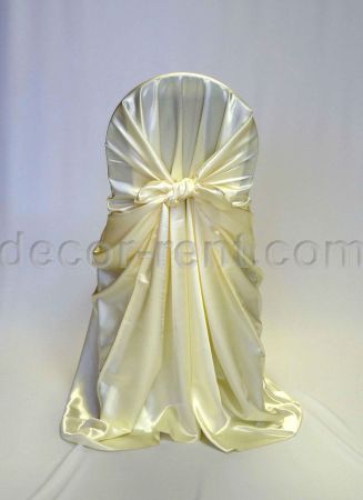 Ivory Satin Chair Wrap (pocket style) Ivory Satin Chair Wrap (pocket style)