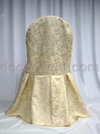 Soft Gold King Brocade Banquet Chair Cover (by AP CREATIONS). Soft Gold King Brocade Banquet Chair Cover (by AP CREATIONS).