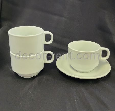 Stackable Cup and Saucer Rental Stackable Cup and Saucer Rental