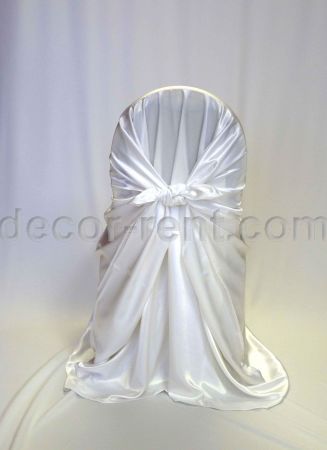 White Satin Chair Wrap (pocket style) White Satin Chair Wrap (pocket style)