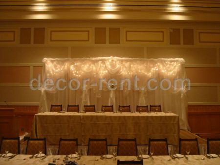COM White Wedding Backdrop by AP CREATIONS
