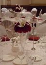Burgundy and White Table Setting by www.decor-rent.com