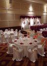 White and Burgundy Wedding Reception in Toronto.