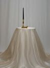 AP CREATIONS constantly adds new colors and new fabrics to its line of overlays.
Overlay can match the fabric of the chair cover or it can match the organza bow. 
At AP CREATIONS we are very attentive to our clients needs. 
If we don�t have we can manufacture it!