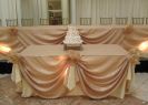 Head Table Decor at Arcadian Court. Toronto. by www.decor-rent.com
Champagne Crinkle Taffeta.