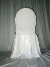 White Damask Banquet Chair Cover by AP CREATIONS has a beautiful rose pattern for a sophisticated and demanding imagination. The rose pattern is gently embossed into the fabric creating a unique look. White Damask Banquet Chair Cover may be used with various colored sashes offered by AP CREATIONS. White Damask Banquet Chair Cover is available for Toronto, Greater Toronto (GTA) area clients.
For other parts of Ontario please Contact AP CREATIONS or DECOR-RENT for details.