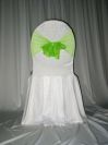 White Damask Banquet Chair Cover by AP CREATIONS has a beautiful rose pattern for a sophisticated and demanding imagination. The rose pattern is gently embossed into the fabric creating a unique look. White Damask Banquet Chair Cover may be used with various colored sashes offered by AP CREATIONS. White Damask Banquet Chair Cover is available for Toronto, Greater Toronto (GTA) area clients.
For other parts of Ontario please Contact AP CREATIONS or DECOR-RENT for details.