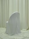 AP CREATIONS produced a cover that fits to a fan back folding chair. We call this chair cover 